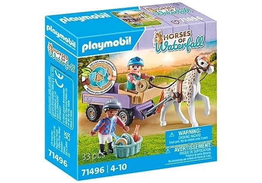 Sæt af figurer Heste 71496 Vogn med ponyer