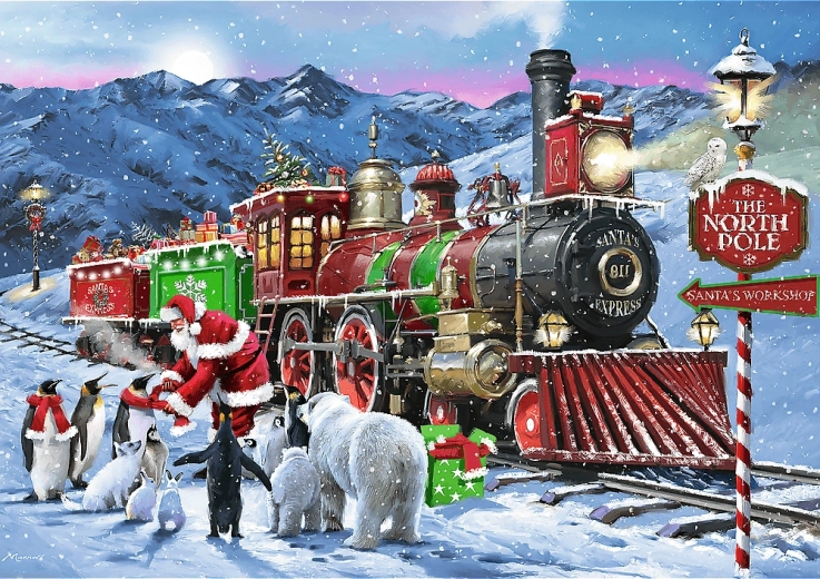 Trefl Puzzle Premium Plus Tea Time: Juletog 1000 brikker