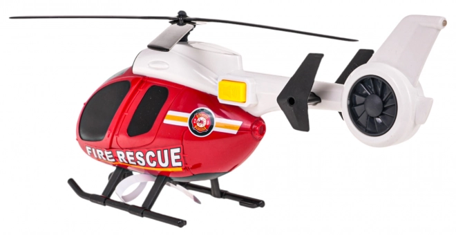 Sæt af helikopter + brandbil