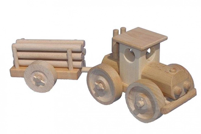 Ceeda Cavity Stor traktor med træstammer naturlig