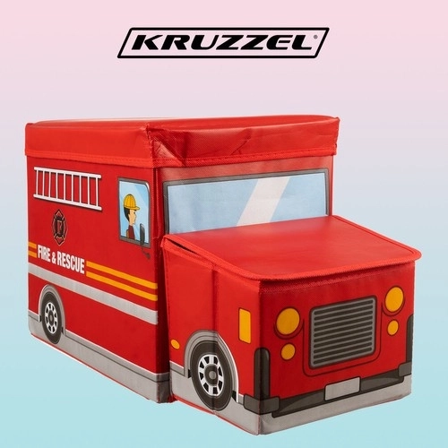 Brandmænd foldbar skammel / legetøjskiste - Kruzzel 22489