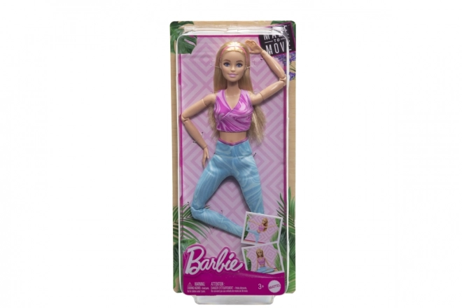 Barbie i bevægelse - Blondine med blå leggings HRH27