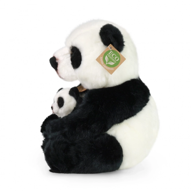 Rappa Plys panda med unger 27 cm MILJØVENLIG