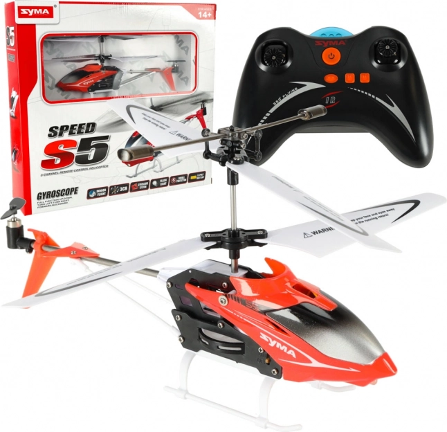 Fjernstyret helikopter SYMA S5 3CH – Rød