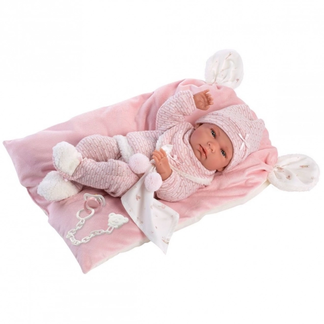Llorens 73860 NYFØDT PIGE - realistisk dukke baby med fuld vinylkrop - 40 cm