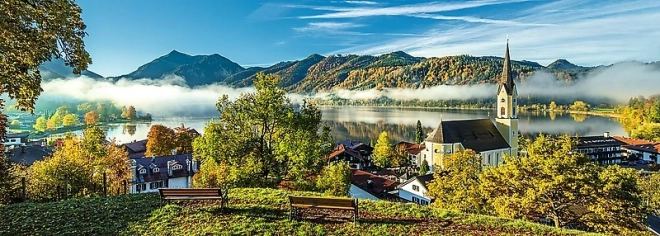 Panoramapuslespil Søen Schliersee 1000 stk