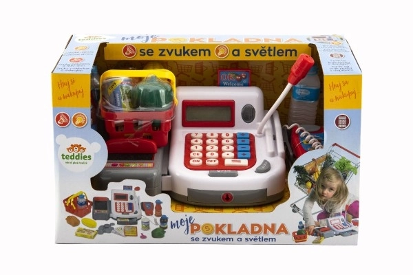 Digital kasseapparat med tilbehør og lys- og lydeffekter - 30 cm