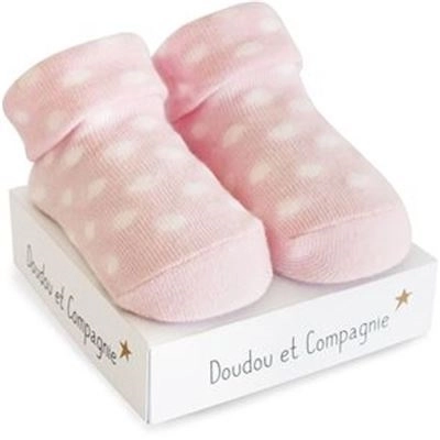 Doudou Sokker til pige 0-6 mdr. 1 par