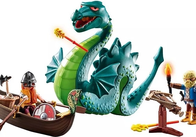 Sæt af figurer Mit Liv Viking med søslangen