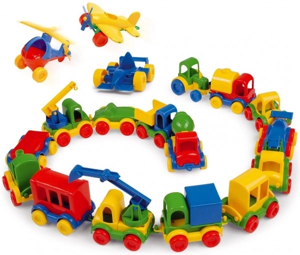 Auto Kid Biler mini plast 10cm Wader - 1 stk.