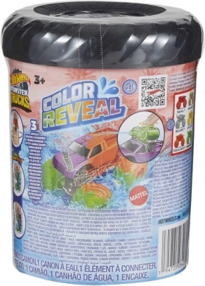 Hot Wheels Monster Trucks Color Reveal – farveskiftende bil 1:64 med vandtank