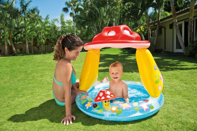 Pool oppustelig bund baby fluesvamp 102x89cm fra 1-3 år