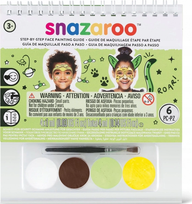 SNAZAROO Ansigtsfarver med vejledning (grøn sæt)