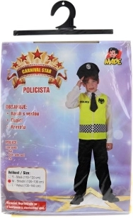 Børnekostume politibetjent 120–130 cm