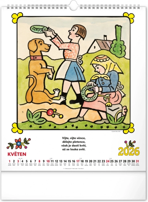 Vægkalender Josef Lada - Rim 2026