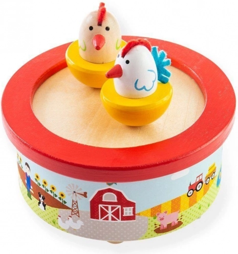 Træ-musicboks bondegård BIGJIGS TOYS