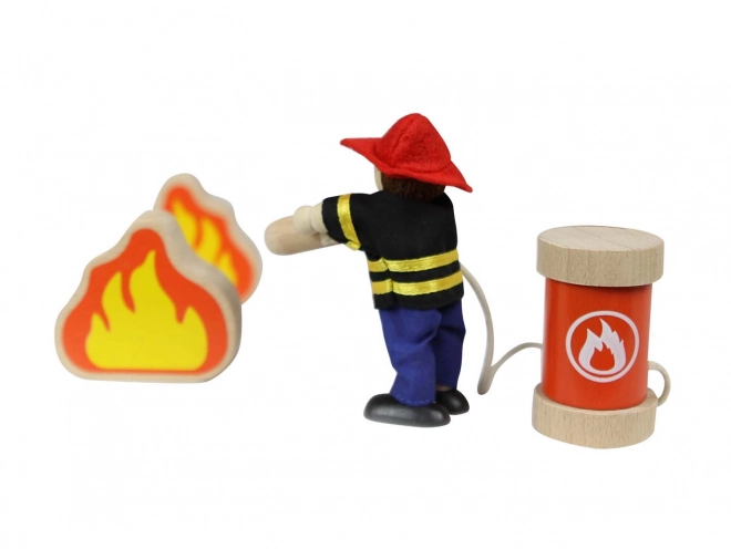 Træ mini brandstation Masterkidz