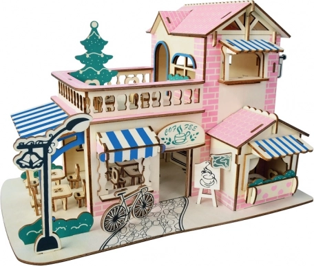Woodcraft træ 3D-puslespil café