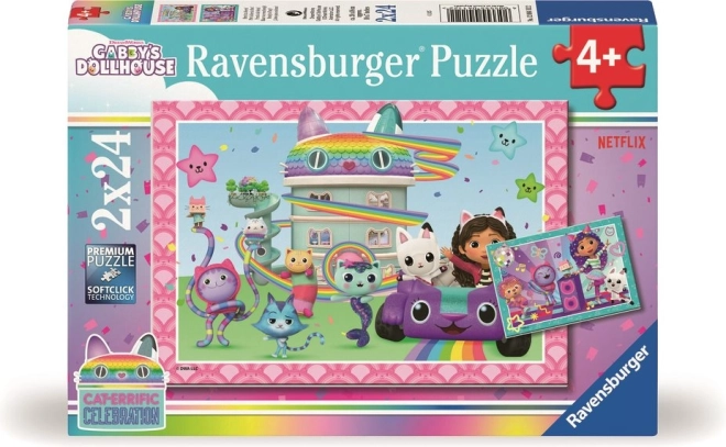 Ravensburger puslespil Gabby’s magiske hus 2x24 brikker