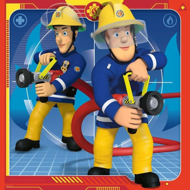 Ravensburger puslespil Brandmand Sam til redning 3x49 brikker