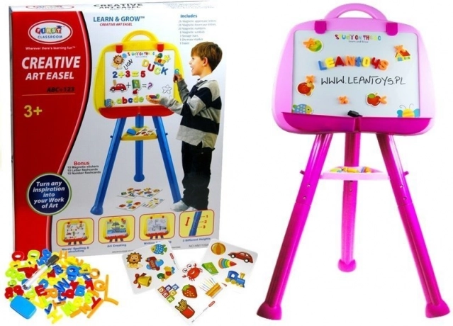 Lyserød magnetisk tavle til børn fra LeanToys