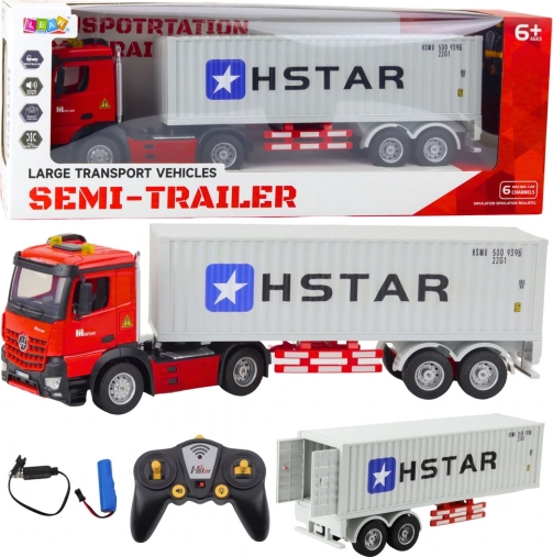 RC-lastbil med containertrailer 6CH med 270° styrevinkel HSTAR