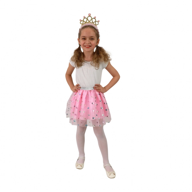 Børnekostume tutu nederdel prinsesse med hårbøjle