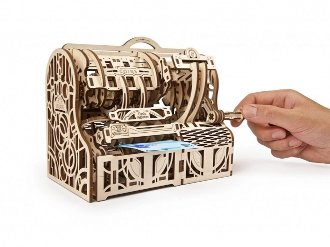 Ugears 3D træ mekanisk puslespil Kasseapparat