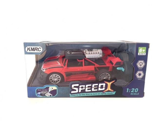RC bil 1:20 med røg effekt rød