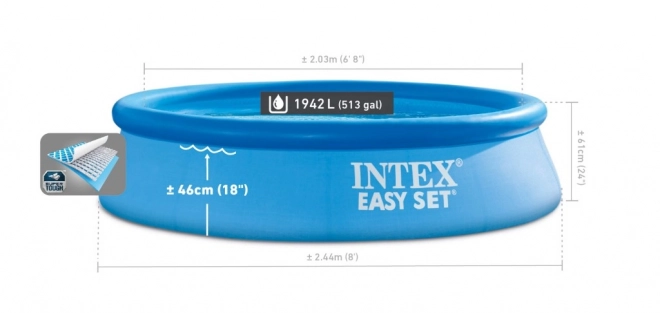 Oppustelig pool Intex Easy Set 244x61 cm