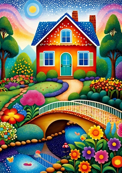 Enjoy Puzzle farverigt hus – 1000 brikker