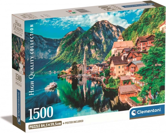 puslespil 1500 brikker hallstatt – kompakt miljøvenlig emballage