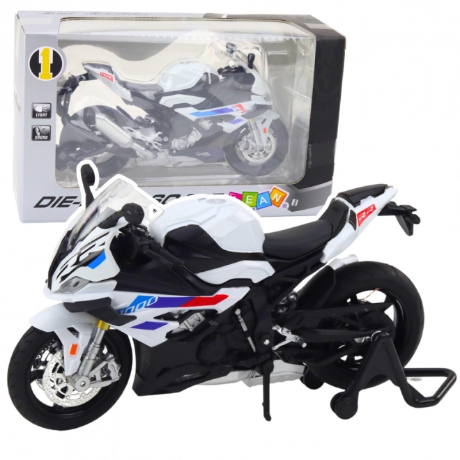 Sport metalmodel motorcykel 1:12 hvid