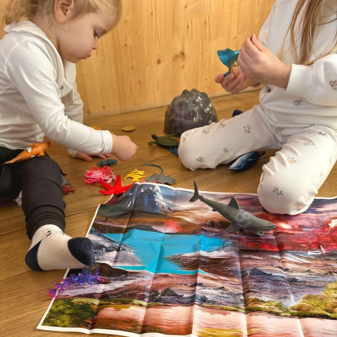 Sæt med havdyrfigurer