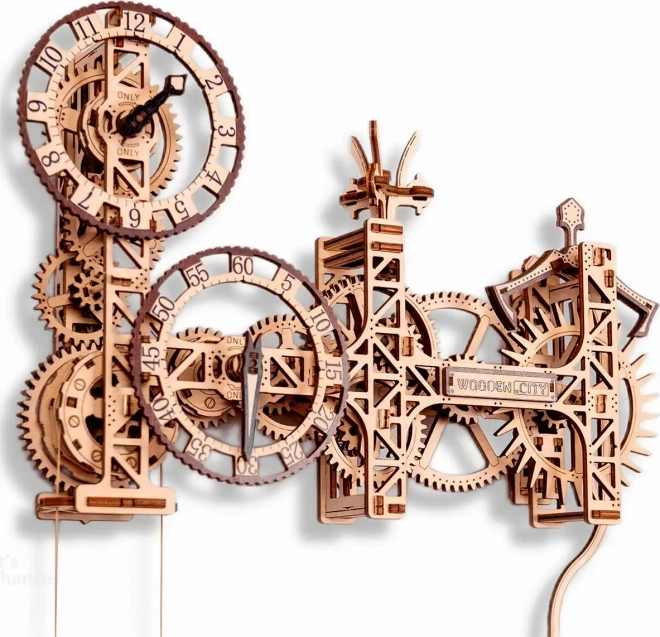 WOODEN CITY 3D puslespil Steampunk vægur 269 dele
