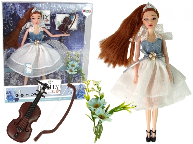Blomsterviolin Dukke Emily