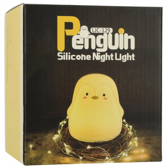 Børne silikone LED natlampe pingvin