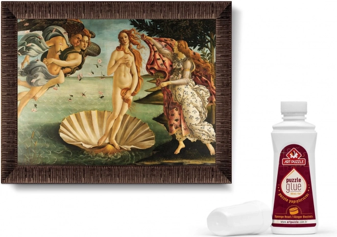ART PUZZLE Puslespil med ramme og lim 3i1 1000 brikker – Venus' fødsel