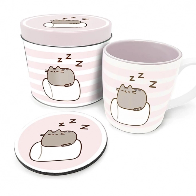 Gavesæt Pusheen metaldåse