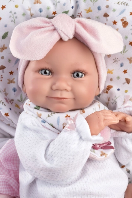 Llorens 73901 NYFØDT BABY PIGE - realistisk babydukke med hele vinylkrop - 40 cm