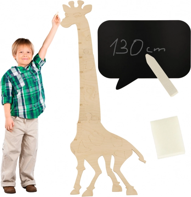 Træ-giraf højdemåler 125 cm