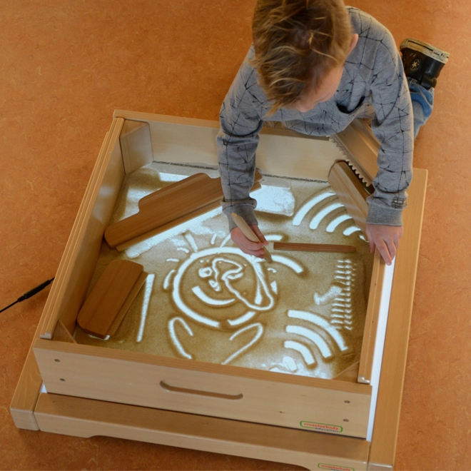 Sensory Panel LED med Tilbehør til Leg i Sand af Masterkidz