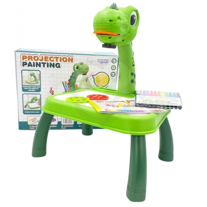 WOOPIE Dinosaur projektor med tavle og tuscher
