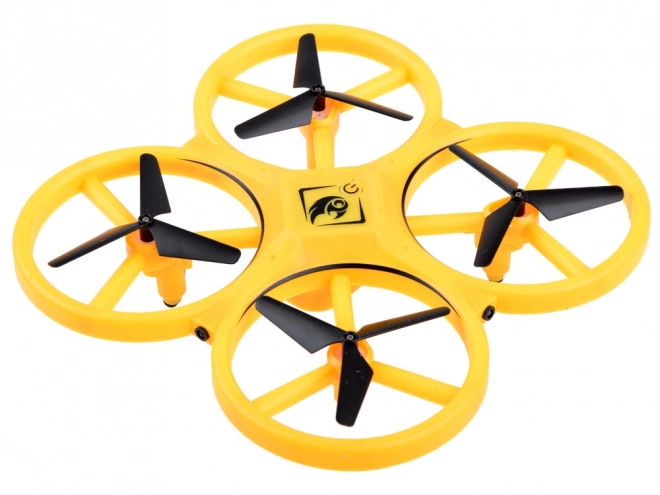 Drone styret med håndbevægelser + fjernbetjening Quadcopter RC0573 – Gul