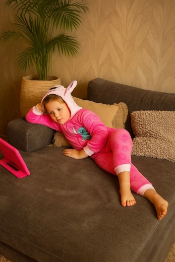 Hætte med 3D-motiv STITCH