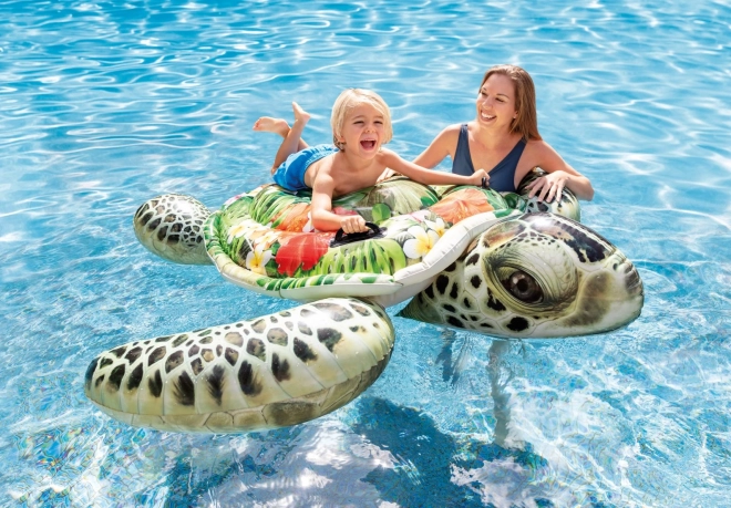 Oppustelig liggeunderlag skildpadde med håndtag - 191 cm
