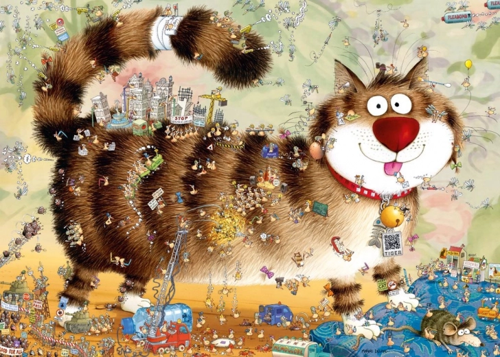 Puzzle På katten 1000 brikker HEYE