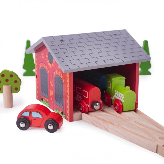 Trædepot til to togsæt Bigjigs Rail