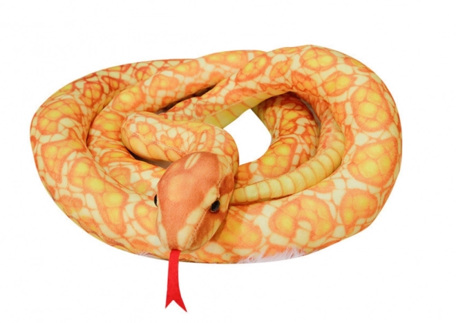 Guld plysbamse Slangemaskot 200 cm