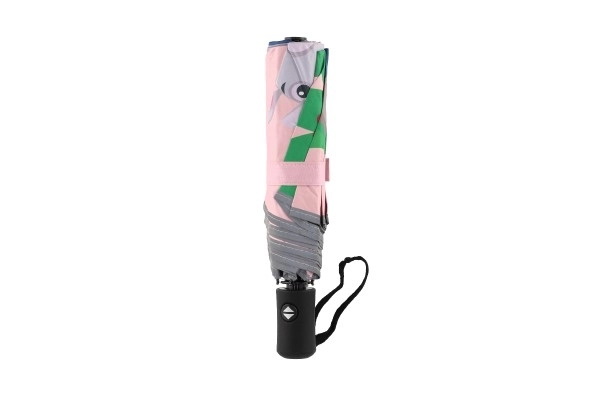 Paraply Dyr foldbar udskydelig stof/metal 28cm lyserød i pose